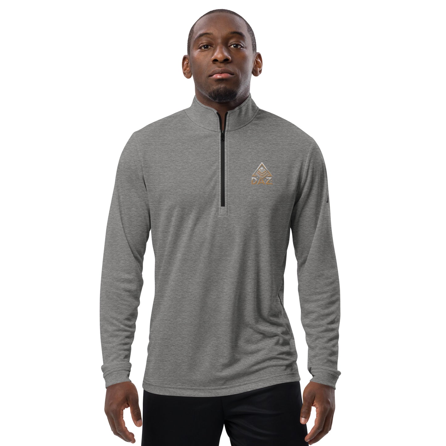 DAZ Men's T-shirt with quarter zip + Adidas