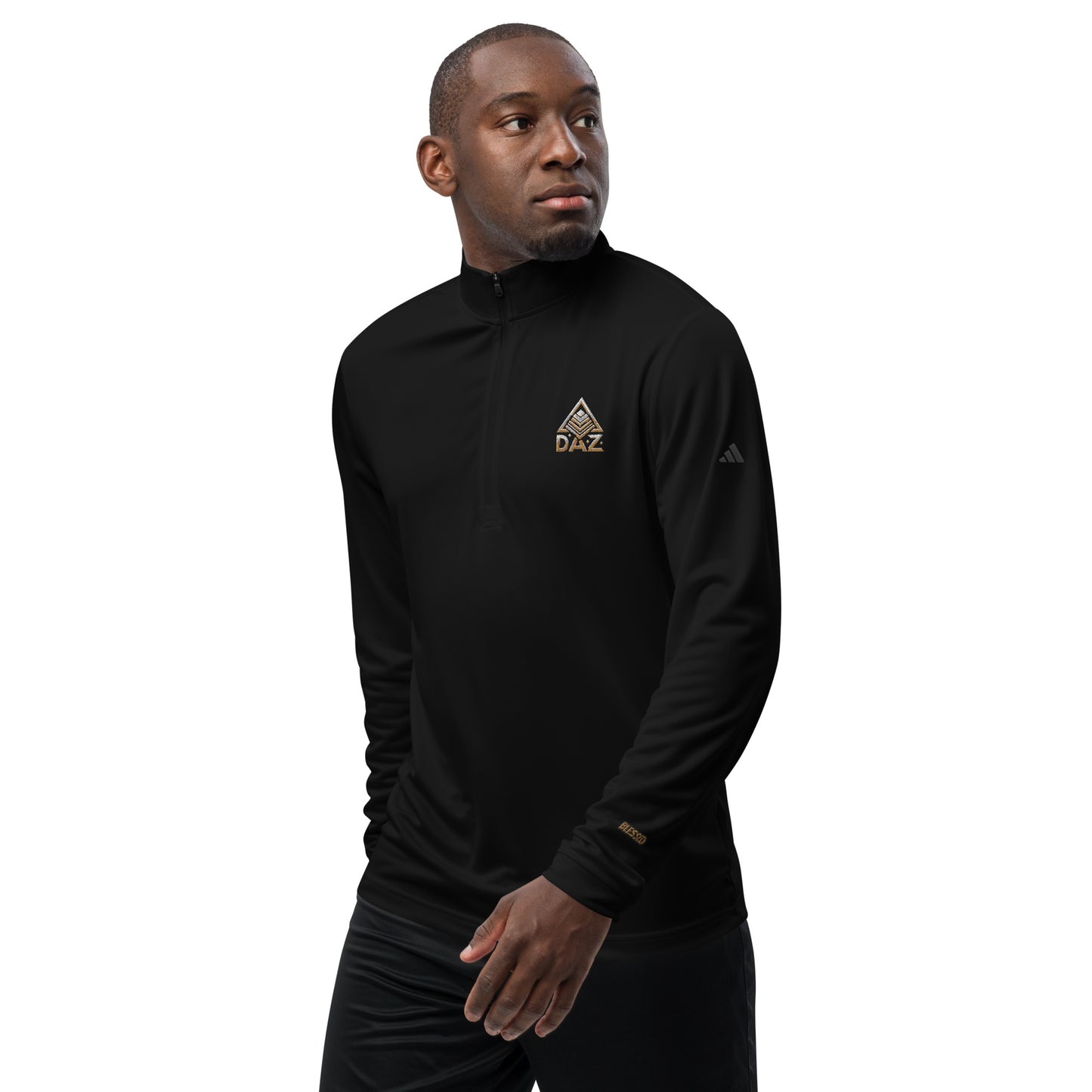 DAZ Men's T-shirt with quarter zip + Adidas