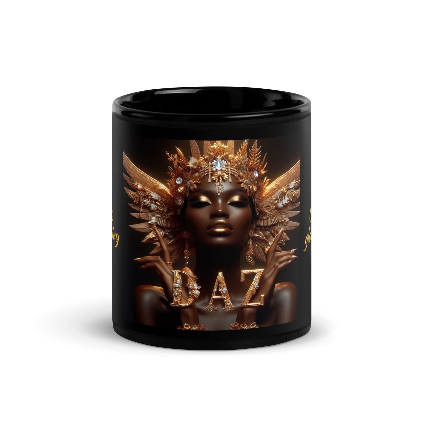 DAZ Luxury black glossy mug