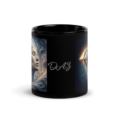 DAZ Art Glossy Black Mug