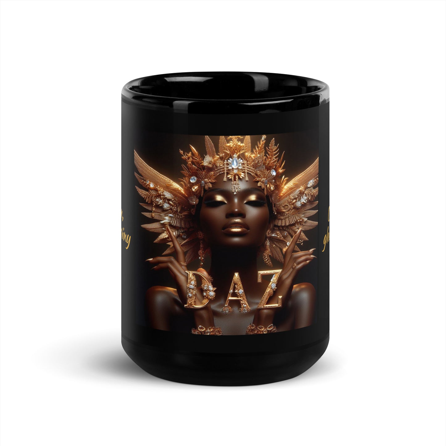 DAZ Luxury black glossy mug