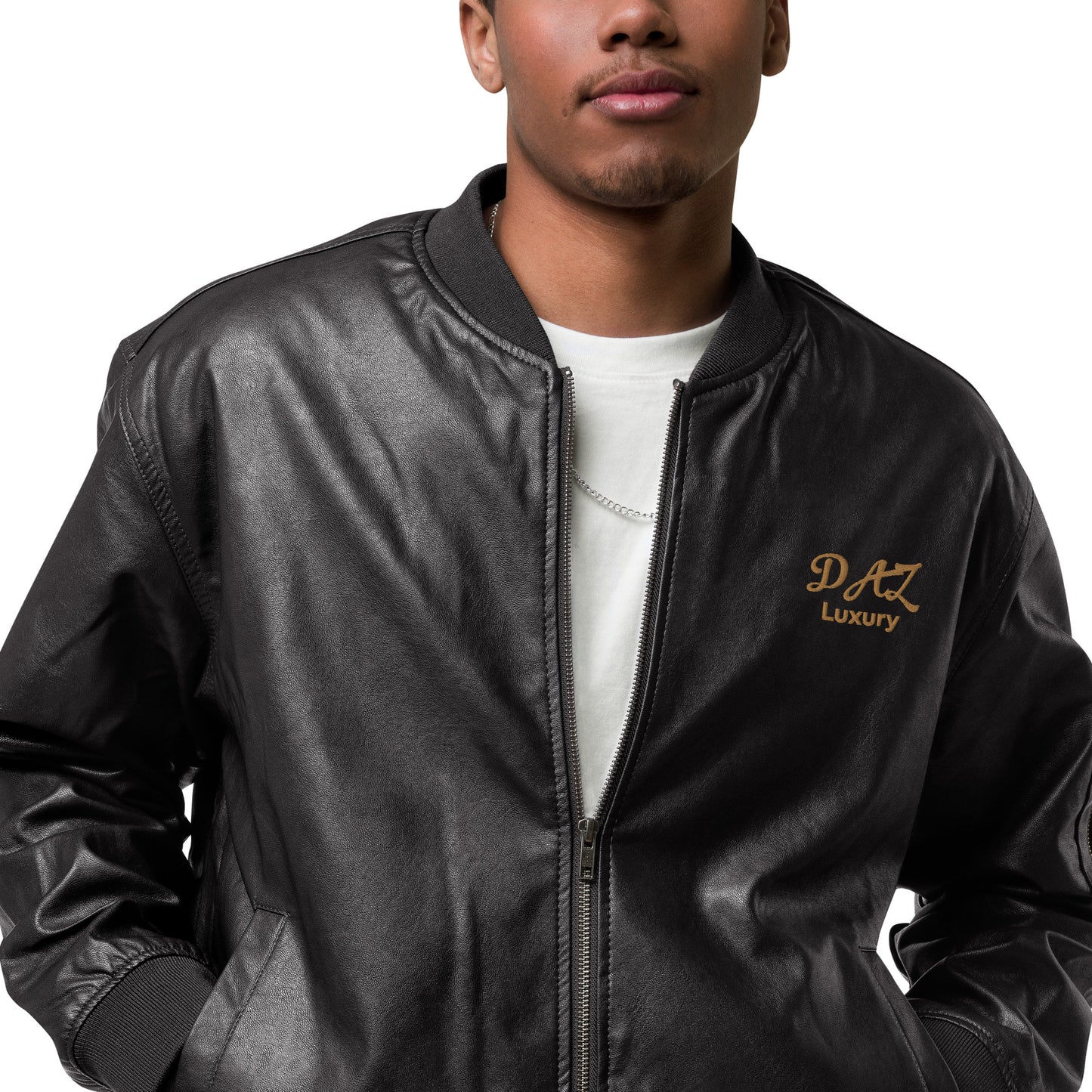 DAZ Luxury Chaqueta bomber piel vegana