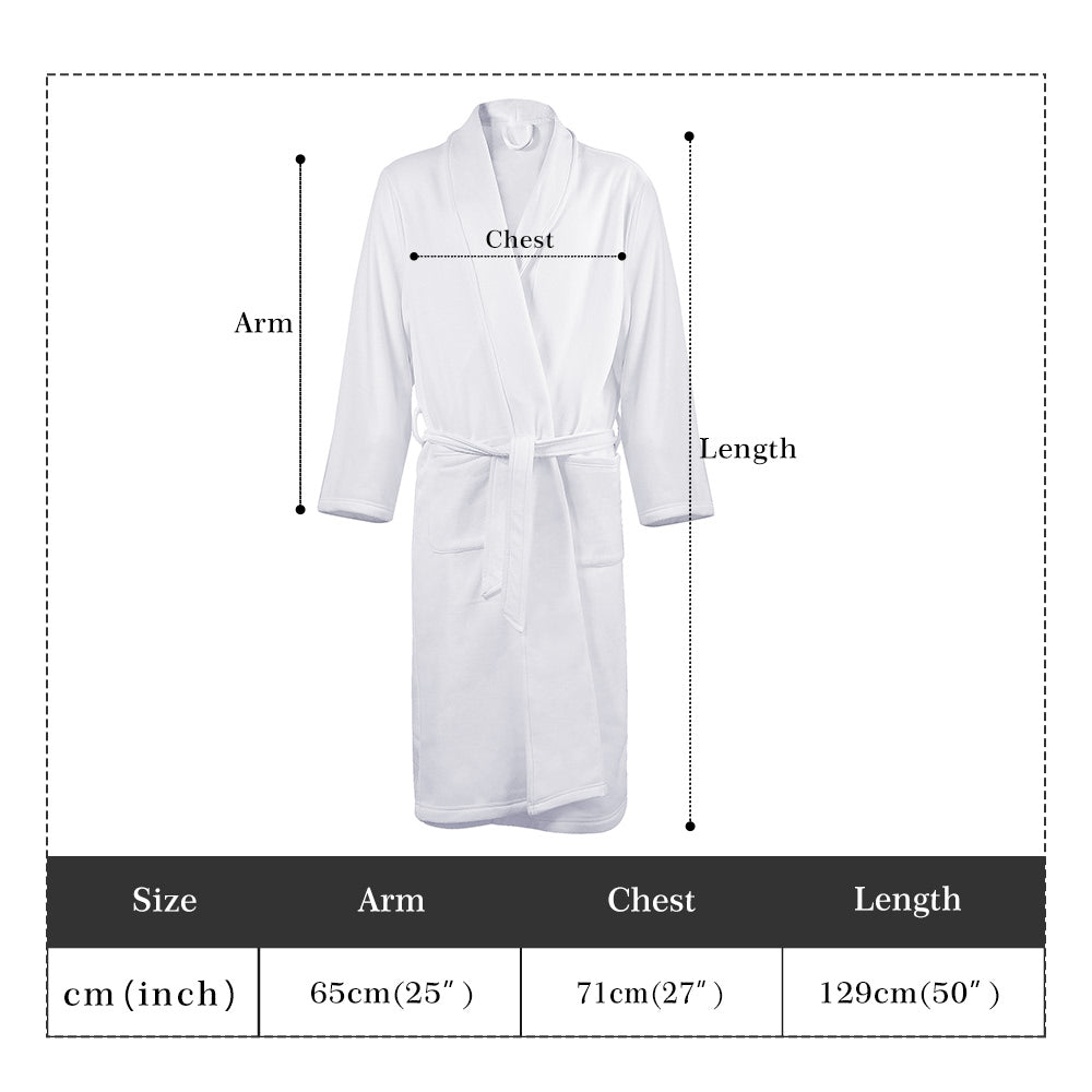 DAZ Luxury Men's All Over Print Bathrobe